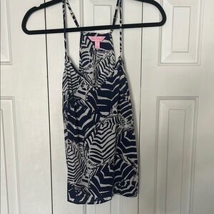 Lilly Pulitzer blue & white top